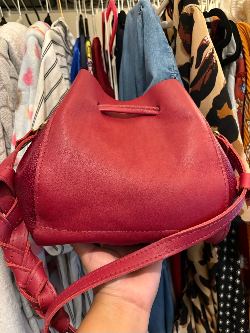 Portland Leather Goods | Nest Bucket Bag | Orchid - Picture 4 of 14
